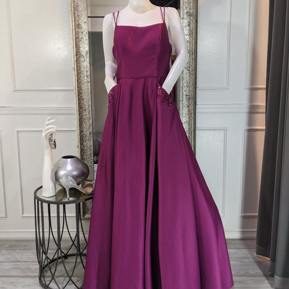 Fuchsia Pink Formal Evening Prom Dress Gown